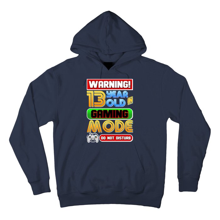 Warning 13 Year Old In Gaming Mode Birthday Hoodie