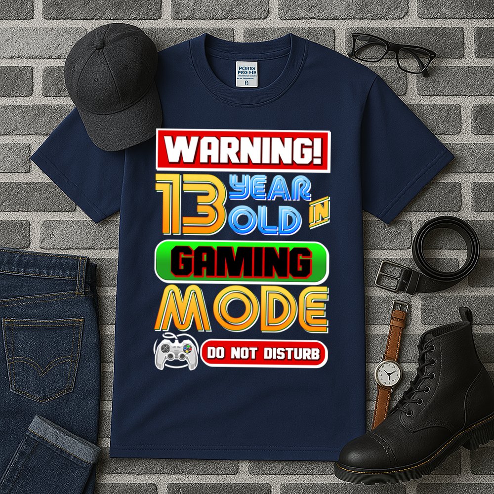 Warning 13 Year Old In Gaming Mode Birthday Tall T-Shirt
