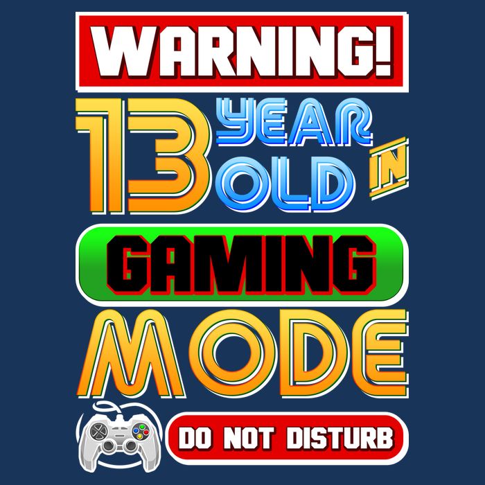 Warning 13 Year Old In Gaming Mode Birthday 7-Panel Snapback Hat