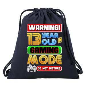 Warning 13 Year Old In Gaming Mode Birthday Drawstring Bag