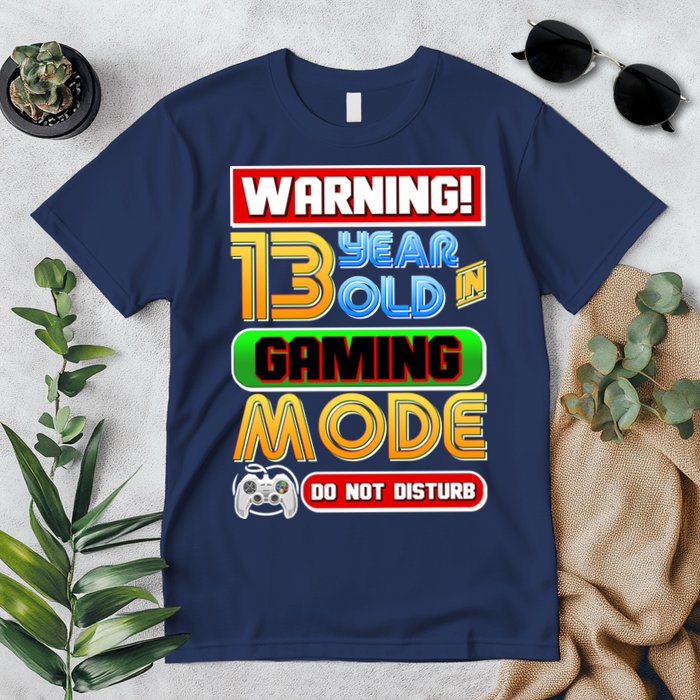 Warning 13 Year Old In Gaming Mode Birthday Premium T-Shirt