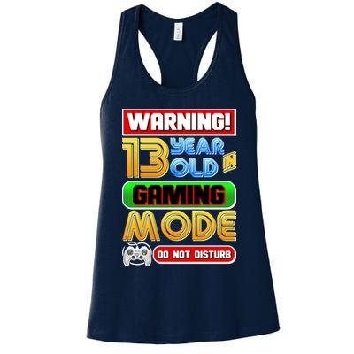 Warning 13 Year Old In Gaming Mode Birthday Womens Tank Top