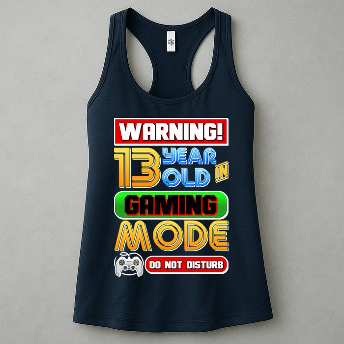Warning 13 Year Old In Gaming Mode Birthday Womens Tank Top