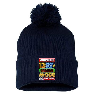 Warning 13 Year Old In Gaming Mode Birthday Pom Pom 12in Knit Beanie