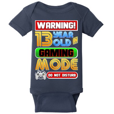 Warning 13 Year Old In Gaming Mode Birthday Baby Bodysuit