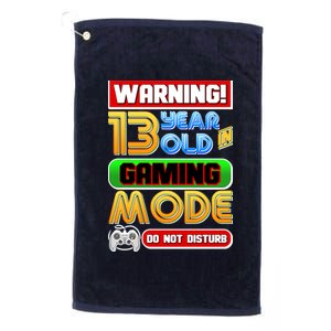 Warning 13 Year Old In Gaming Mode Birthday Platinum Collection Golf Towel