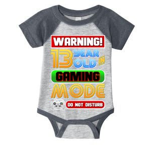 Warning 13 Year Old In Gaming Mode Birthday Infant Baby Jersey Bodysuit