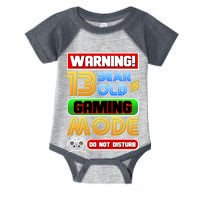 Warning 13 Year Old In Gaming Mode Birthday Infant Baby Jersey Bodysuit