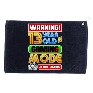 Warning 13 Year Old In Gaming Mode Birthday Grommeted Golf Towel