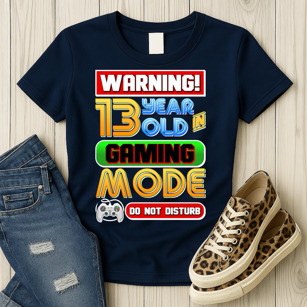 Warning 13 Year Old In Gaming Mode Birthday Womens T-Shirt