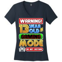 Warning 13 Year Old In Gaming Mode Birthday Women's V-Neck T-Shirt