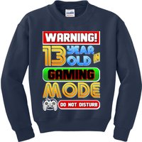 Warning 13 Year Old In Gaming Mode Birthday Kids Sweatshirt