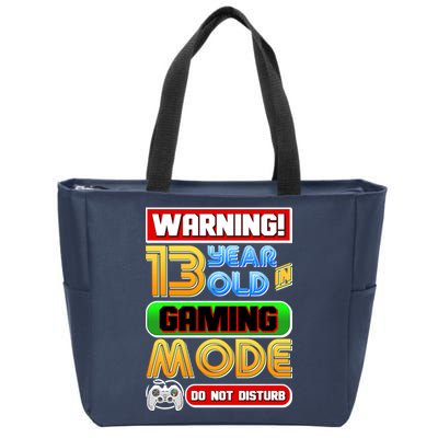 Warning 13 Year Old In Gaming Mode Birthday Zip Tote Bag