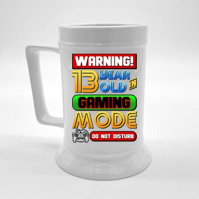 Warning 13 Year Old In Gaming Mode Birthday Beer Stein