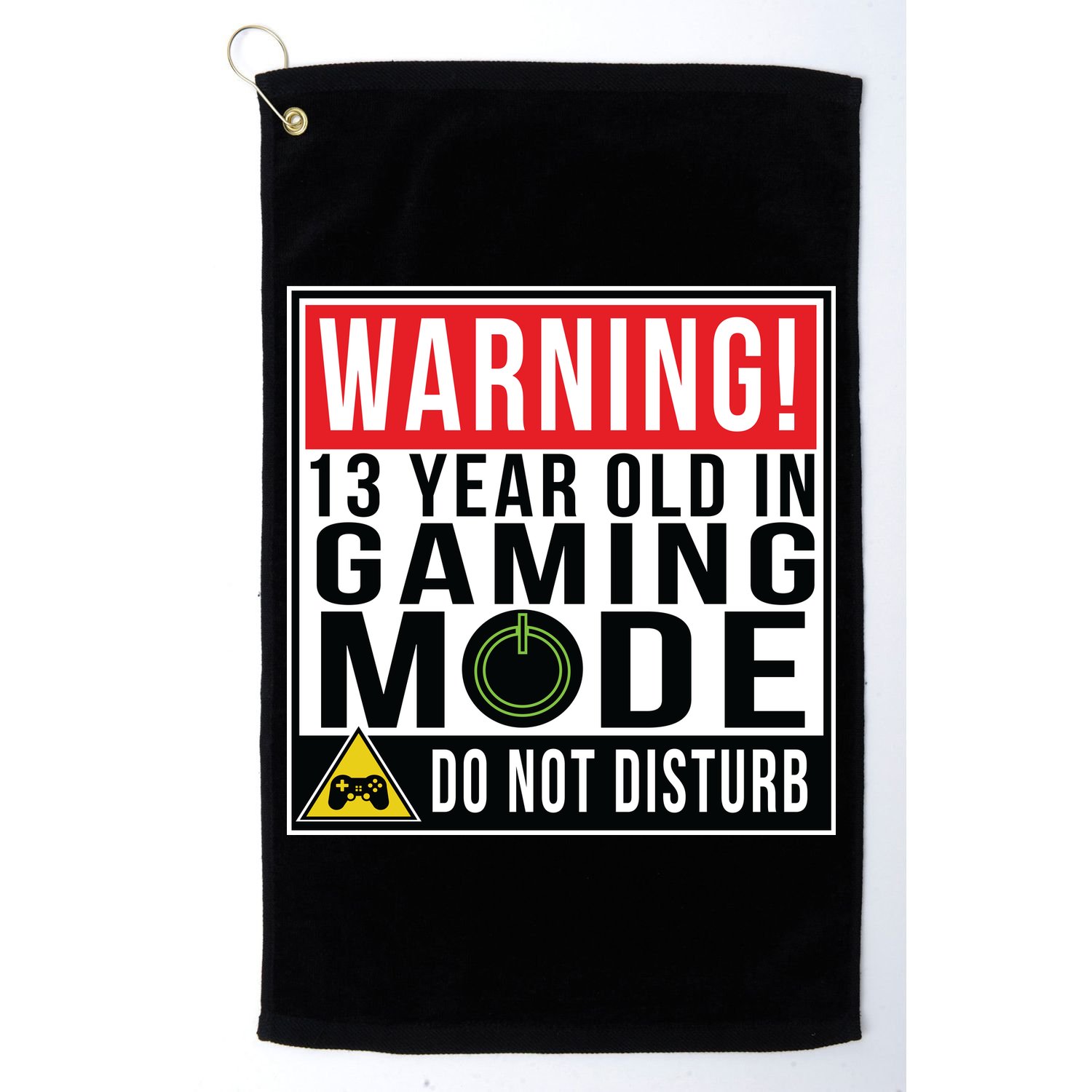 Warning 13 Year Old in Gaming Mode Teenager Golf Towel
