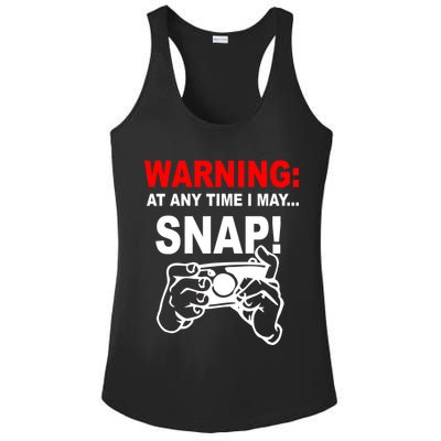 Warning At Any Time I May SNAP Ladies PosiCharge Competitor Racerback Tank