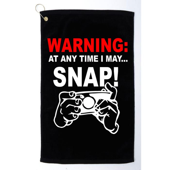 Warning At Any Time I May SNAP Golf Towel