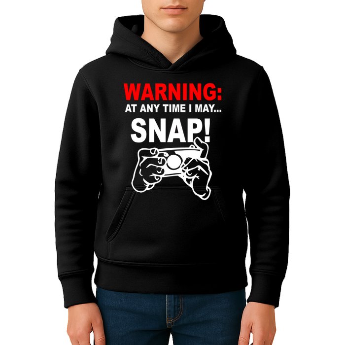 Warning At Any Time I May SNAP Kids Hoodie