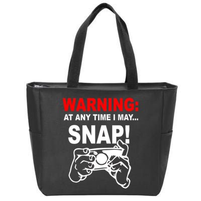 Warning At Any Time I May SNAP Zip Tote Bag