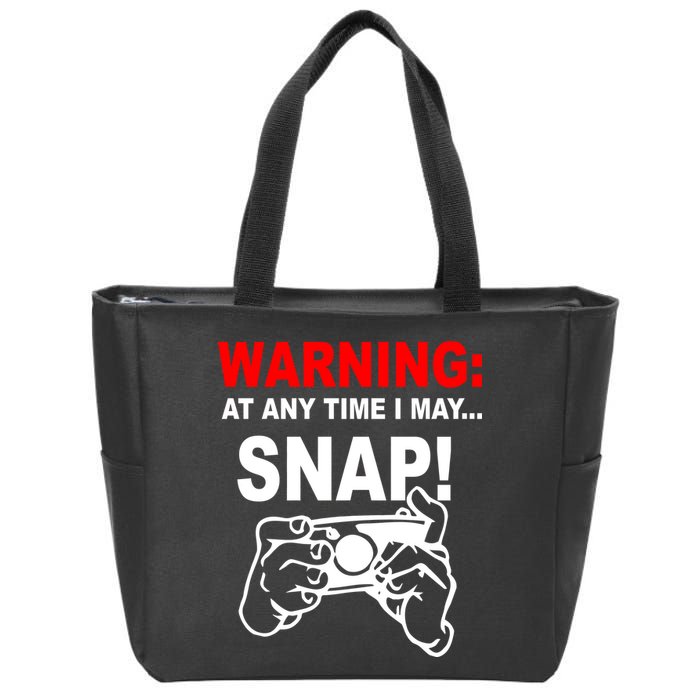 Warning At Any Time I May SNAP Zip Tote Bag