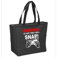 Warning At Any Time I May SNAP Zip Tote Bag