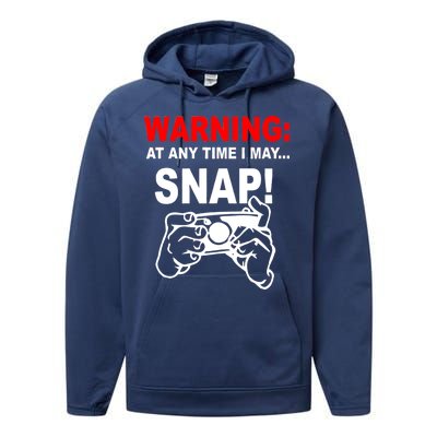 Warning At Any Time I May SNAP Performance Fleece Hoodie