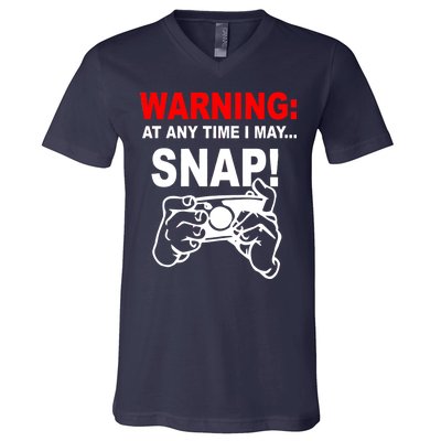 Warning At Any Time I May SNAP V-Neck T-Shirt