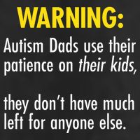 Warning Autism Dads Patience Adult Drive Performance Visor
