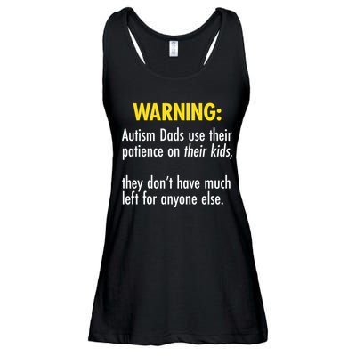 Warning Autism Dads Patience Ladies Essential Flowy Tank