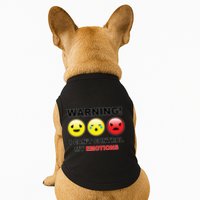 Warning Can't Control Emotions Emoji Face Doggie Tank