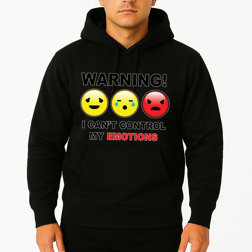 Warning Can't Control Emotions Emoji Face Hoodie