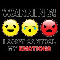 Warning Can't Control Emotions Emoji Face Drawstring Bag