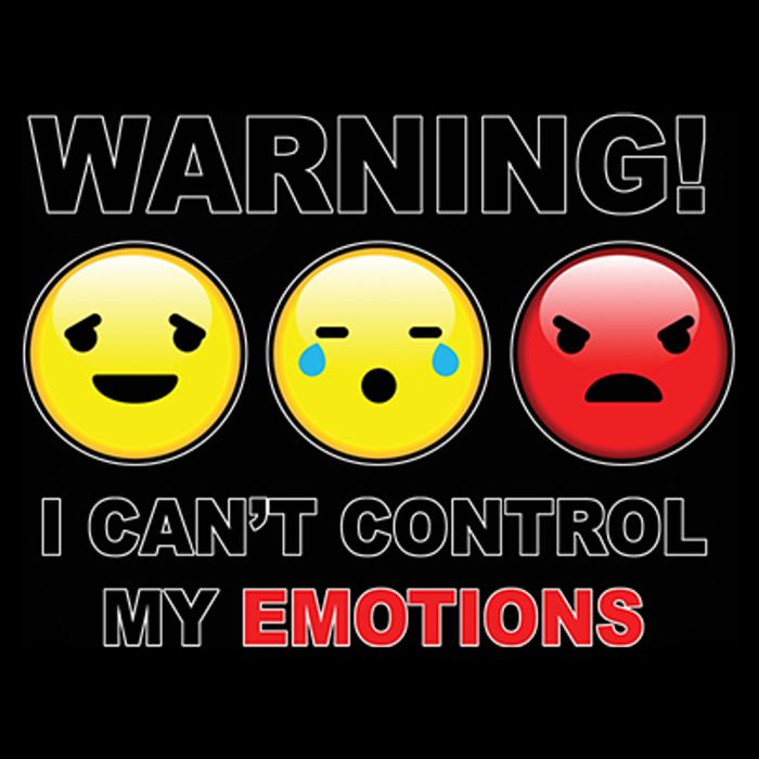 Warning Can't Control Emotions Emoji Face Short Acrylic Beanie