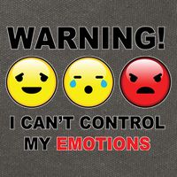 Warning Can't Control Emotions Emoji Face Cotton Canvas Backpack