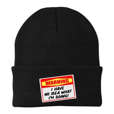Warning I Have No Idea What I'm Doing Tag Sticker Beanie