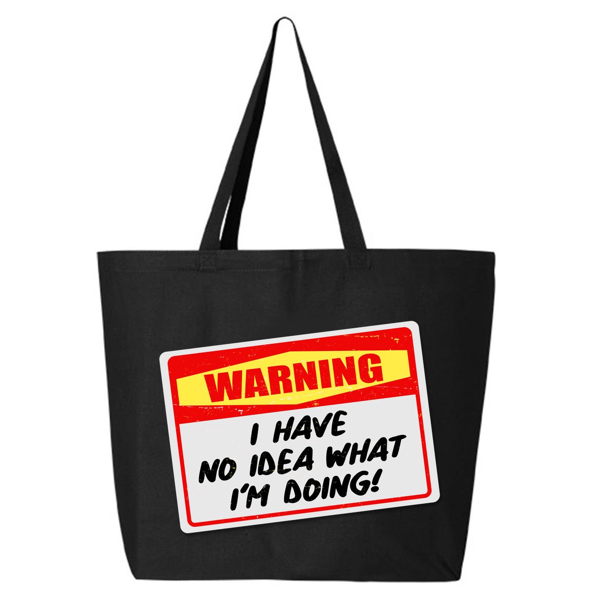 Warning I Have No Idea What I'm Doing Tag Sticker 25L Jumbo Tote