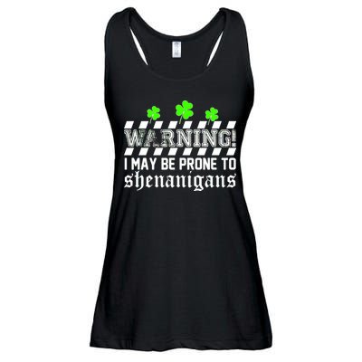 Warning I May be Prone to Shenanigans Ladies Essential Flowy Tank