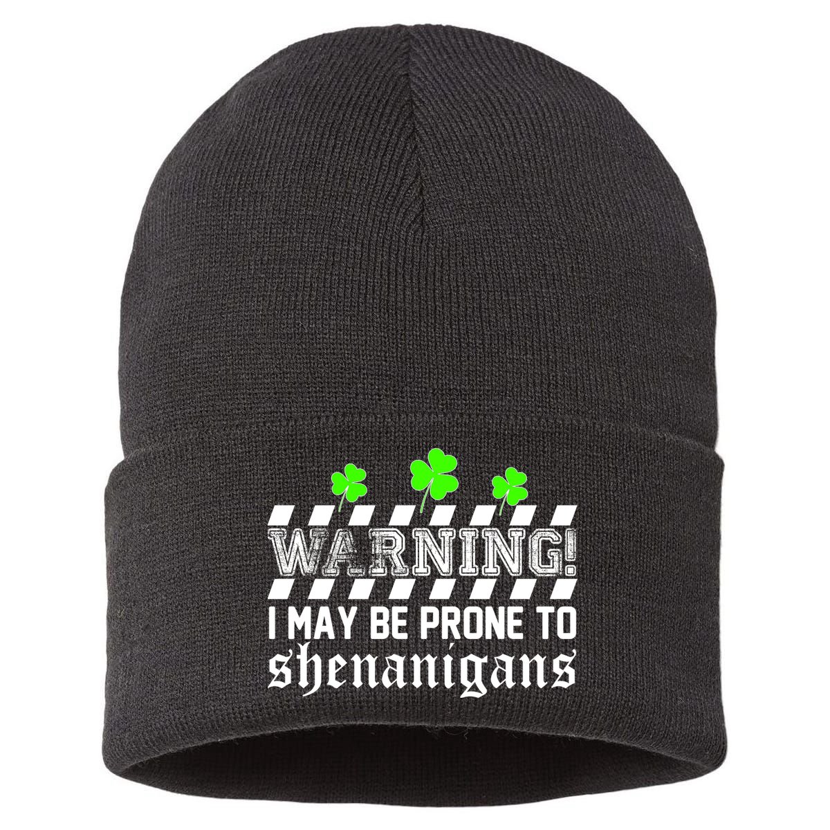Warning I May be Prone to Shenanigans Sustainable Knit Beanie