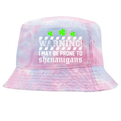 Warning I May be Prone to Shenanigans Tie-Dyed Bucket Hat