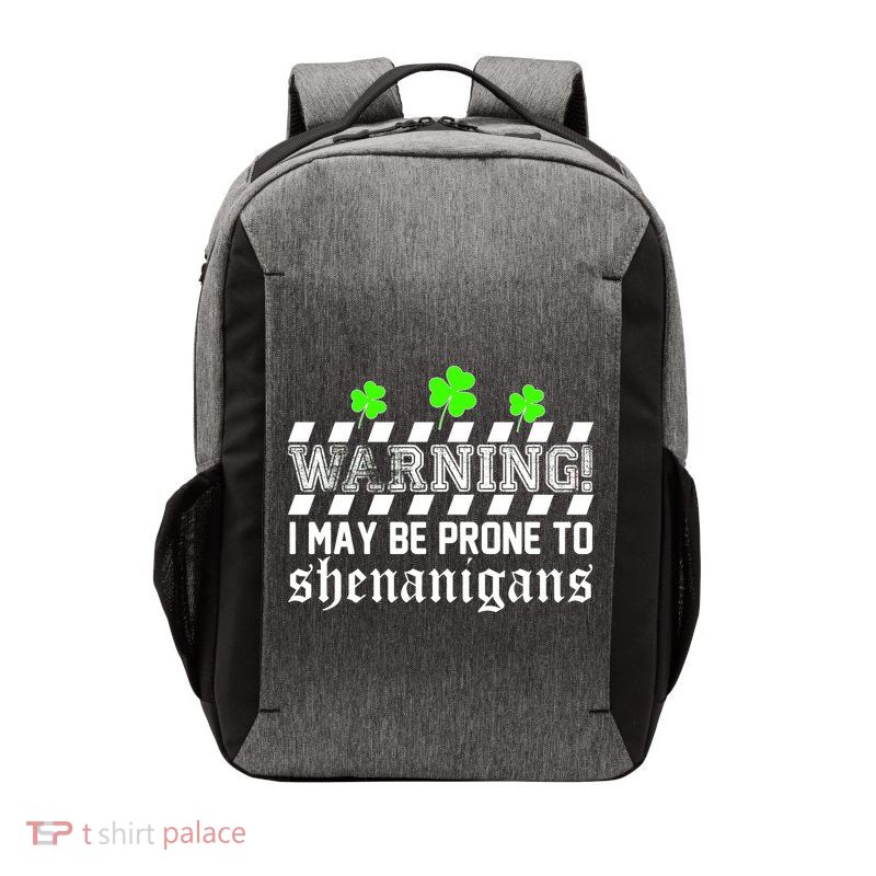 Warning I May be Prone to Shenanigans Vector Backpack