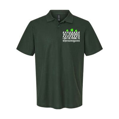 Warning I May be Prone to Shenanigans Softstyle Adult Sport Polo