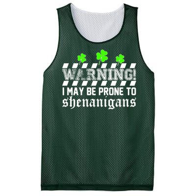 Warning I May be Prone to Shenanigans Mesh Reversible Basketball Jersey Tank