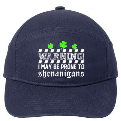 Warning I May be Prone to Shenanigans 7-Panel Snapback Hat