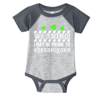 Warning I May be Prone to Shenanigans Infant Baby Jersey Bodysuit