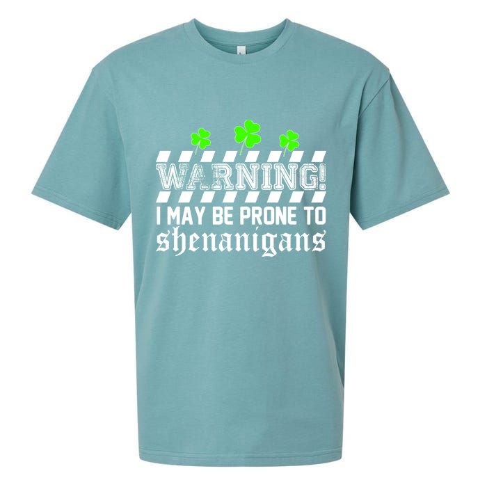 Warning I May be Prone to Shenanigans Sueded Cloud Jersey T-Shirt