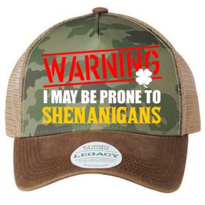 Warning I May Be Prone to Shenanigans St. Patrick's Day Clover Legacy Tie Dye Trucker Hat