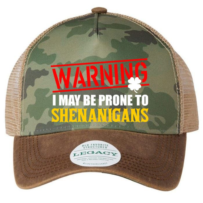 Warning I May Be Prone to Shenanigans St. Patrick's Day Clover Legacy Tie Dye Trucker Hat