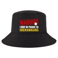 Warning I May Be Prone to Shenanigans St. Patrick's Day Clover Cool Comfort Performance Bucket Hat