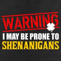 Warning I May Be Prone to Shenanigans St. Patrick's Day Clover Garment-Dyed Fleece Hoodie