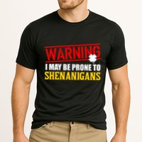 Warning I May Be Prone to Shenanigans St. Patrick's Day Clover Performance Shirt